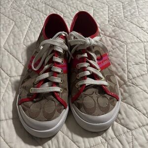 Vintage Coach Sneakers - Red and Brown Coach monogram Size 8